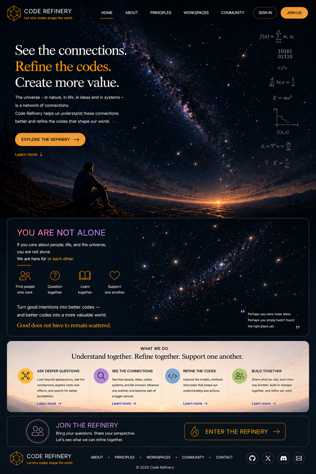 Code Refinery landing page